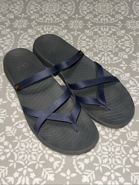 Teva Tirra Traveler Navy Strappy Slide Sandal